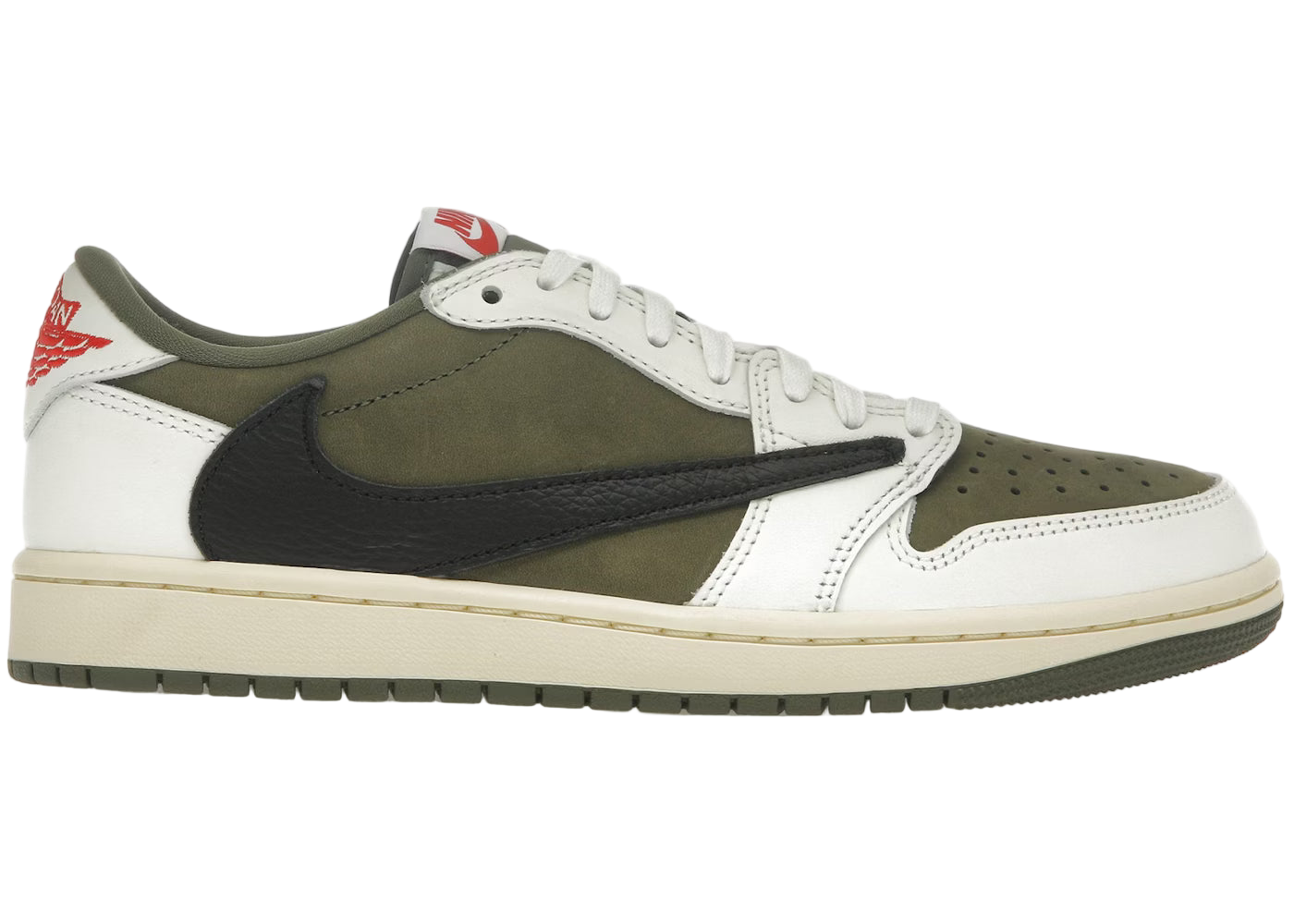 Jordan 1 Retro Low OG SP Travis Scott en verde oliva medio