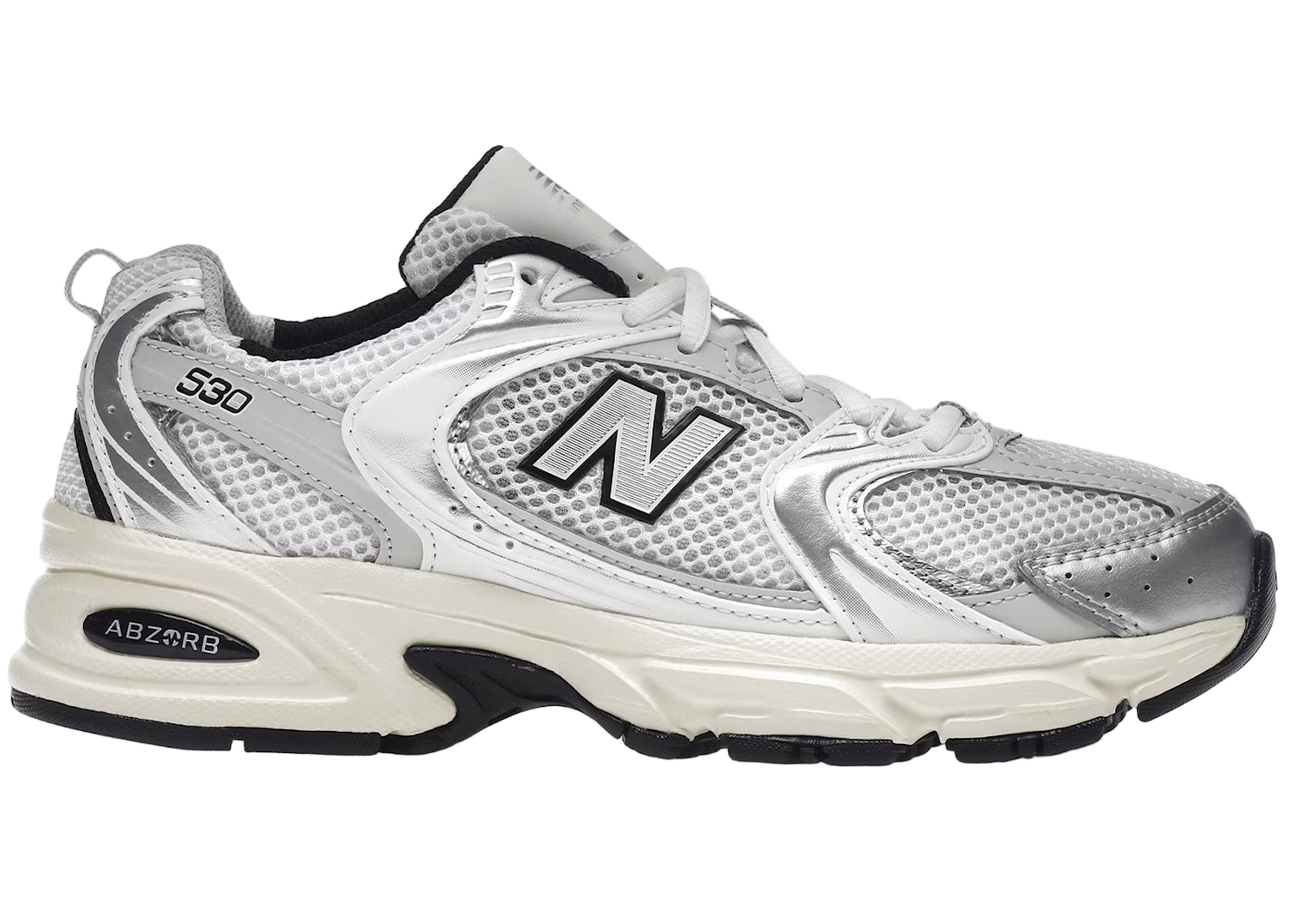 New Balance 530 en crema plateado