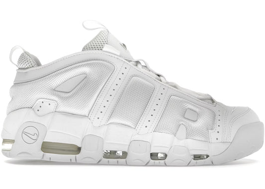 Nike Air More Uptempo Low en blanco monocromático